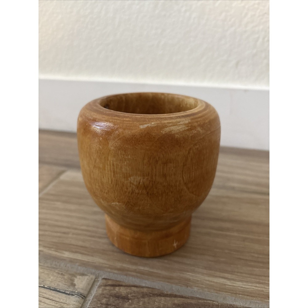 Vintage Wooden‎ Mortar 5" Tall